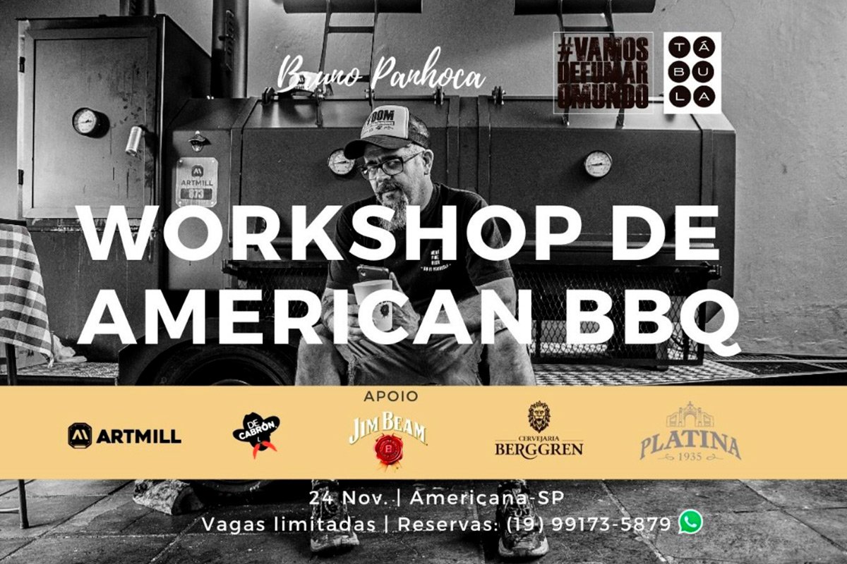 Em breve o Tábula trará o Curso de American BBQ ministrado por Bruno Panhoca